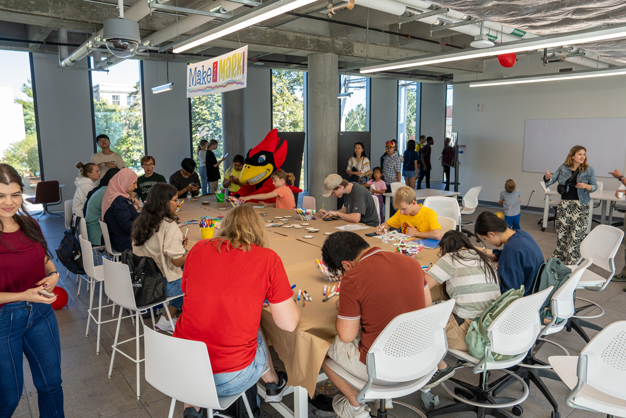 Image of students playing an activity during excite.